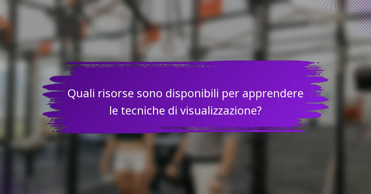 Quali risorse sono disponibili per apprendere le tecniche di visualizzazione?